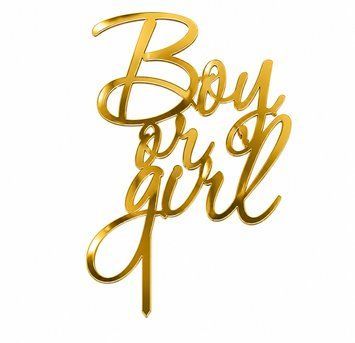Акриловий топер для торта Boy or Girl 247 фото